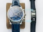 Swiss Copy Omega De Ville Chronograph Blue Dial Blue Leather Strap Watch 42mm_th.jpg